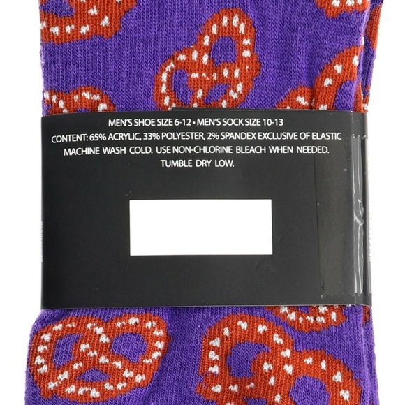 Marc Ecko "Pretzel" Purple Novelty Dress Socks - Picture 4 of 5